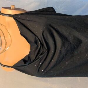 NWOT Black sparkling, XL tank top. Very pretty! Polyester (bought before dieting